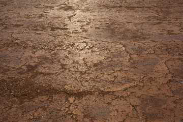 Dry cracked earth ground sunlight reflection background texture