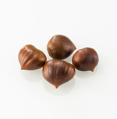 Bunch of healthy edible chestnuts