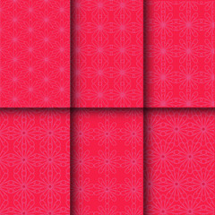 Seamless geometric patterns vector design set  collection