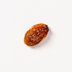 raisin on white background
