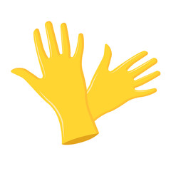Gloves isolated vector using for cleaning 