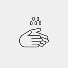 Hand wash flat vector icon. Clean hands flat vector icon
