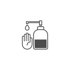 Hand wash flat vector icon. Clean hands flat vector icon