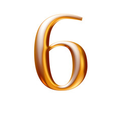 3d alphabet, golden number six, 6