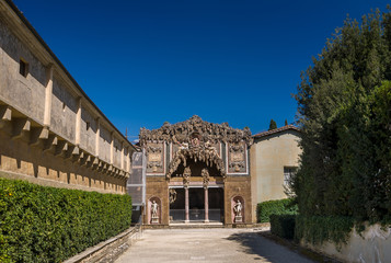 Fototapeta na wymiar Exterior of Buontalenti Grotto on Boboli Gardens, Florence.