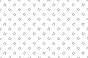 Flower geometric pattern. Seamless vector background. White and grey ornament.