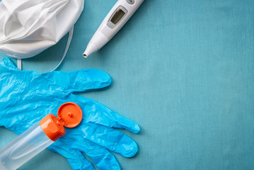 Flat Lay Stil Life Blue