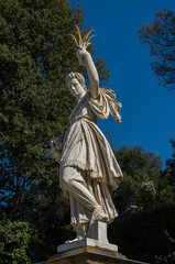 Sculpture of Ceres ( greek Demeter ) ancient roman goddess in Gardens of Boboli in Florence, Tuscany, Italy, Europe - 344264816