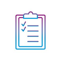 Document gradient line style icon vector design