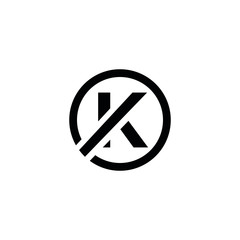 KK K letter logo design icone