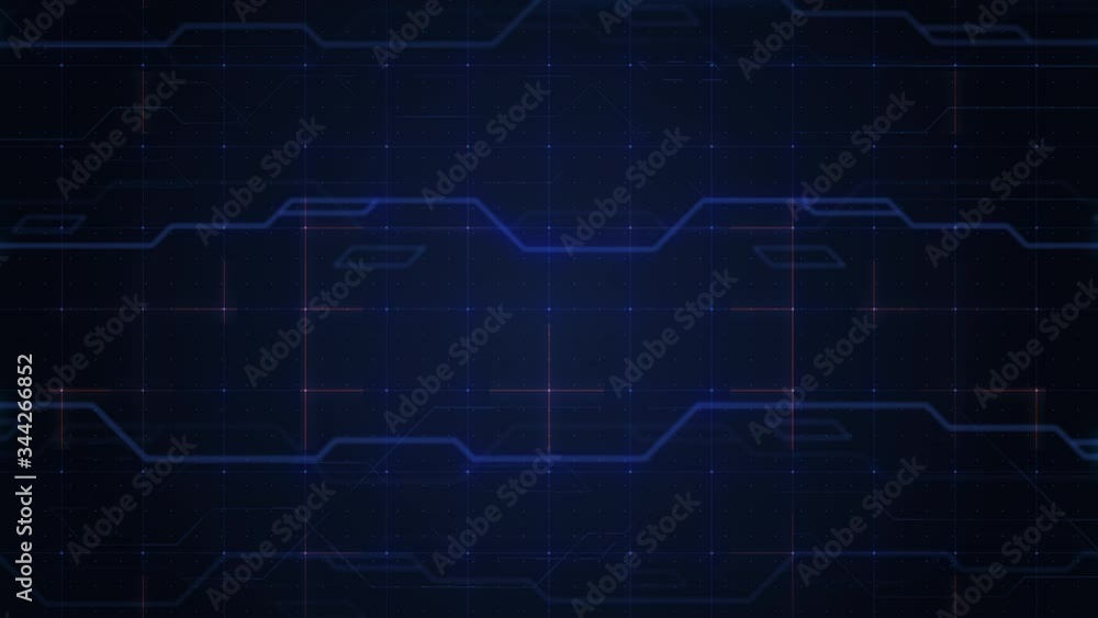 Poster abstract technology background Head-up display HUD graphic user interface circuit board modern style