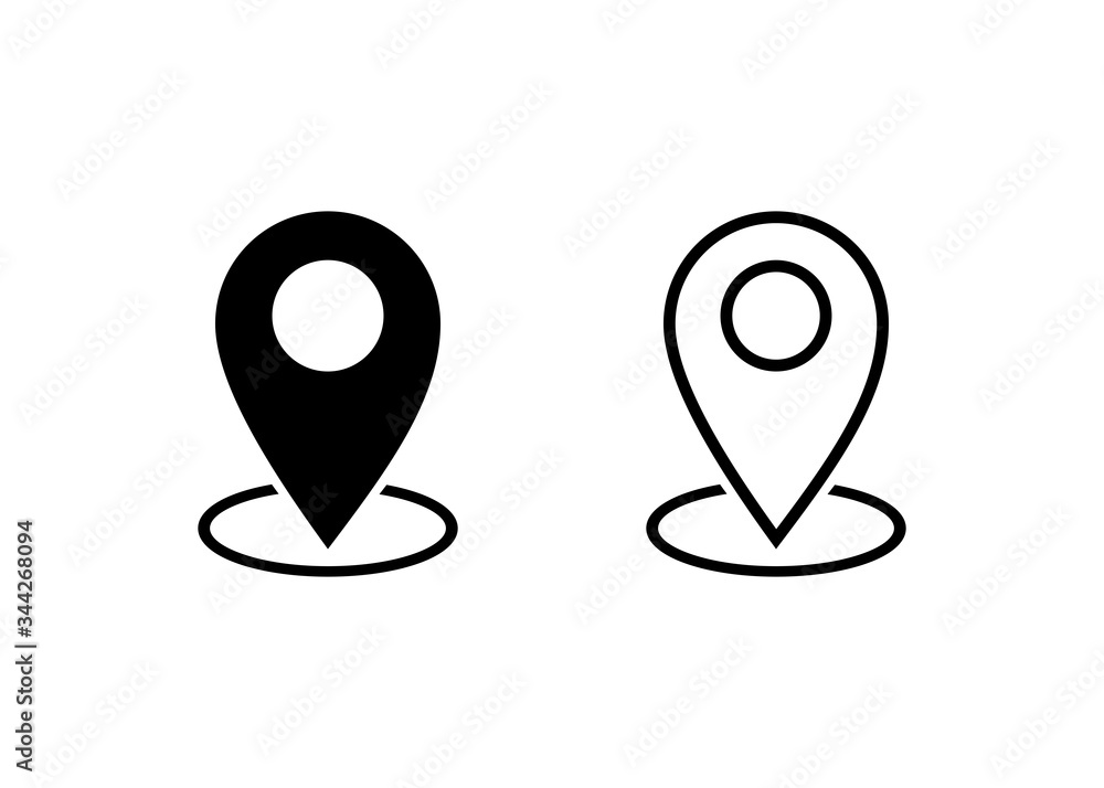 Poster pin map icon vector. location point vector
