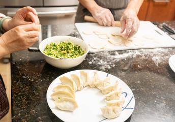 making dumplings