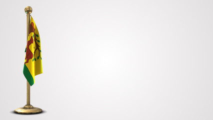 Berkshire realistic 3D flag illustration on golden flagpole.