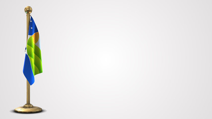 Coquimbo realistic 3D flag illustration on golden flagpole.