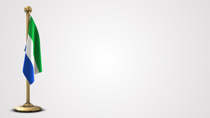 Galapagos realistic 3D flag illustration on golden flagpole.