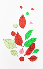 Leaf Set. Hand-drawn decorative elements, doodle floral elements. Black line ink hand drawn art. White background ready for copywriting. Perfect for invitations, greeting cards, posters, prints.