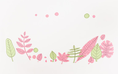 Leaf Set. Hand-drawn decorative elements, doodle floral elements. Black line ink hand drawn art. White background ready for copywriting. Perfect for invitations, greeting cards, posters, prints.