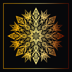 abstract background with golden ornament