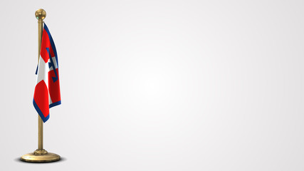 Piedmont realistic 3D flag illustration on golden flagpole.