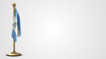 San Juan realistic 3D flag illustration on golden flagpole.