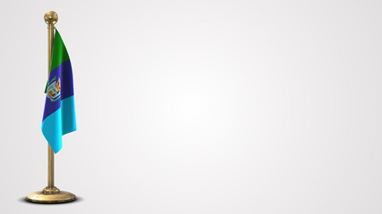 Santa Elena realistic 3D flag illustration on golden flagpole.