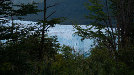Obraz na płótnie Canvas Panorama of glacier Perito Moreno in Patagonia, South America, Autumn