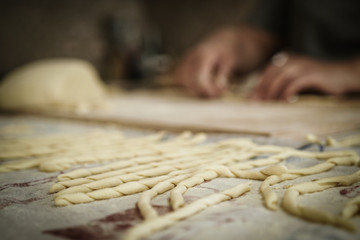 pasta home made food italian style, calabria
