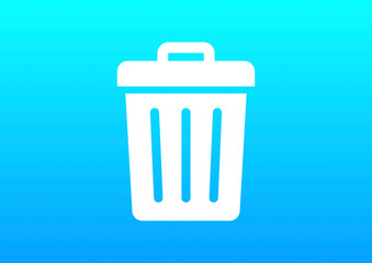 Illustration icon of a trash bin