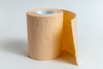 roll of toilet paper isolated on white