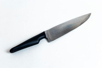 kitchen knife on white background