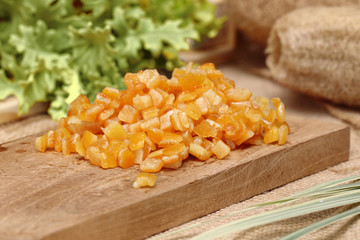 Snack chips, nuts and dried fruits