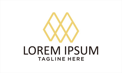 ILLUSTRATION LOGO FROM LETTER M DESIGN TEMPLATE