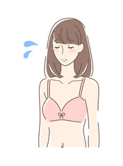 悲しむ女性