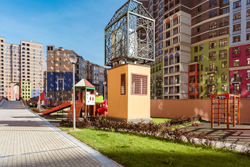 Modern children's playground. Khimki. Moscow