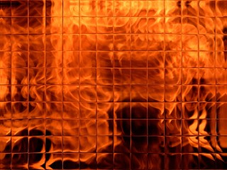 Illustration Bright background of a fiery flame of fire