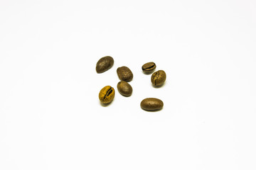
Coffee beans on a white background