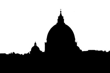 The Vatican Dome from far away - obrazy, fototapety, plakaty