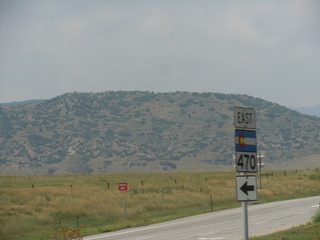 Colorado sign and hills