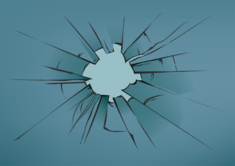 Obraz premium Broken glass vector template for a design