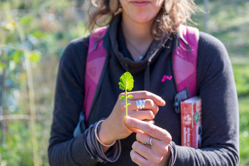 Jeune femme propose initiation à la botanique