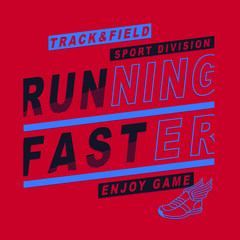 Fototapeta premium vector sport run typography, tee shirt graphics