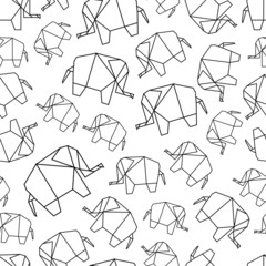 One-line origami pattern