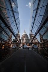 Fototapeta na wymiar Original St Paul's cathedral's photo from shopping mall
