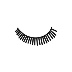 false eyelashes doodle icon, vector illustration