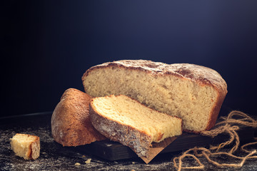 fresh bread slices