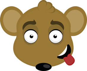 Vector illustration of the face of a cute mouse cartoon