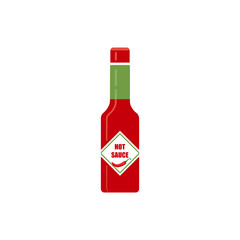 Hot sauce bottle vector illustration.