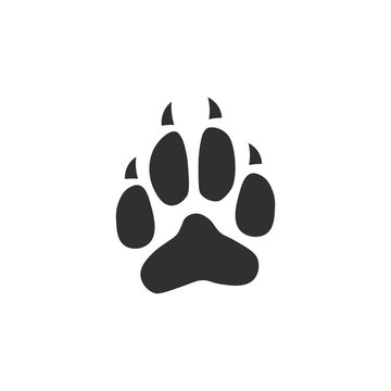 Paw Prints. Vector Illustration isolated on white background.