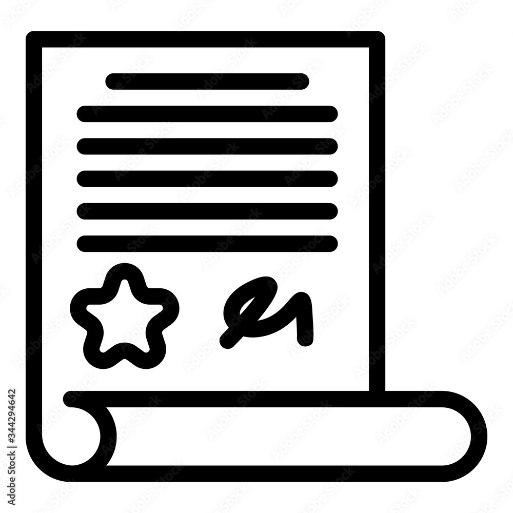 Poster creativity document icon. outline creativity document vector icon for web design isolated on white b